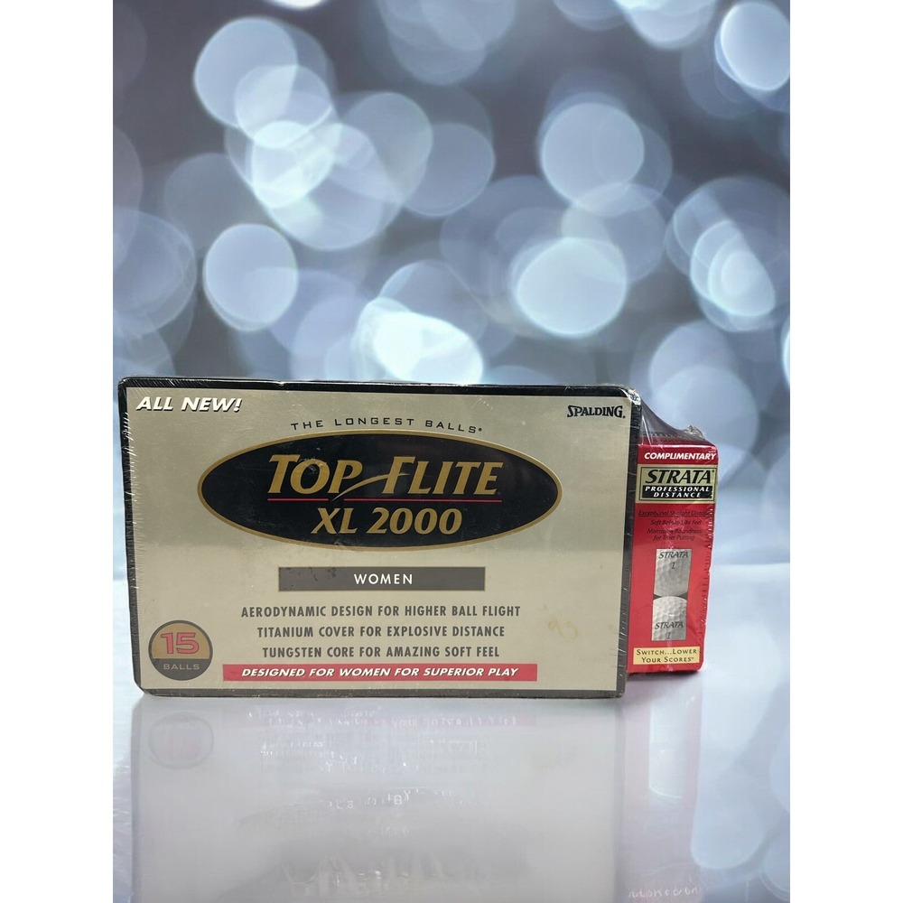 Top Flite XL 2000 Golf Balls Women 12 Pack + 3 Strata Trial Balls